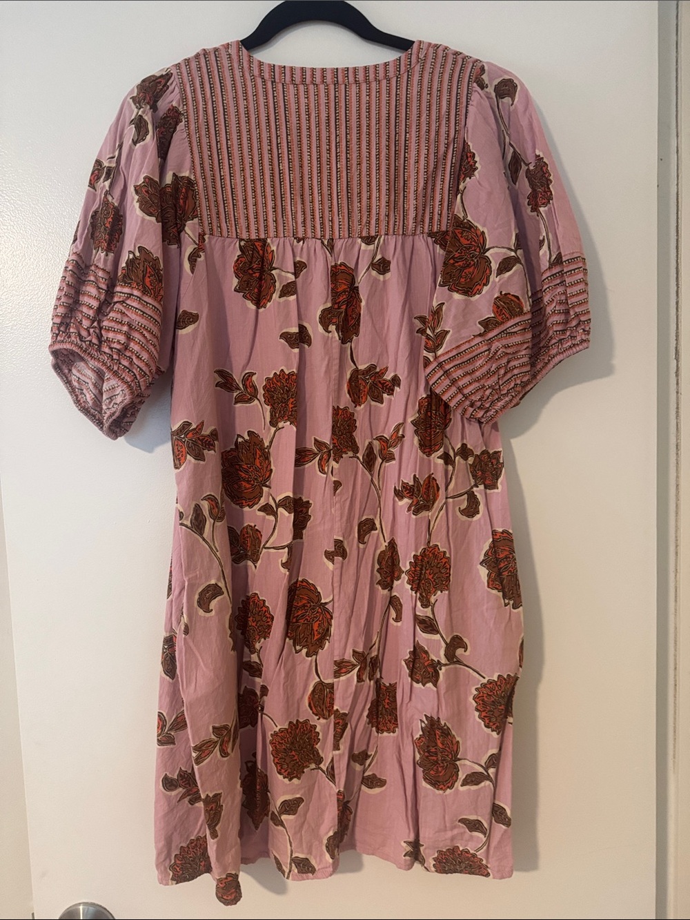 Knox Rose Pink Floral Boho Short Sleeve Dress - Picture 6 of 6